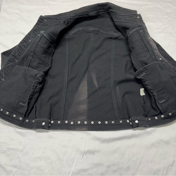 Ethyl Vintage Studded Black Women's Jean Jacket Size Small - Picture 6 of 8